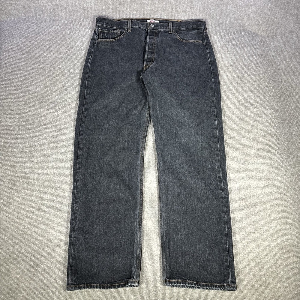 Levis 501 XX Jeans Men 37x31 (Tag 40x34) Original Fit Dark Gray Denim Cotton Y2K